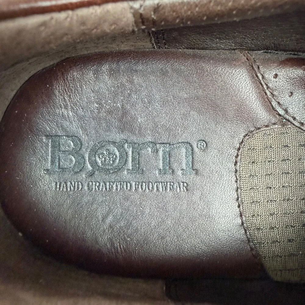 Born Harrison Slip On Loafers 11.5 Brown Leather Minimalist‎ Business Casual